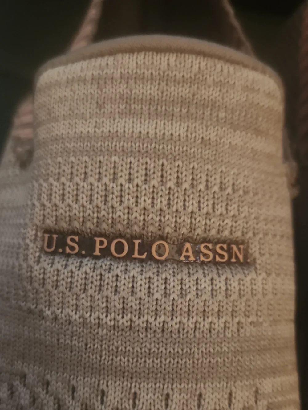 U.S. Polo Assn. Women's Slip-On Knit Sneakers — Beige